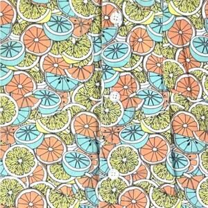 Unionbay | Pastel Lemon & Lime-Short Sleeve-Button Down | Size Medium